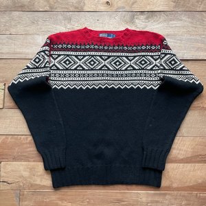 Lambs Wool Hand Knit Sweater (105size) - With Homie 위드호미