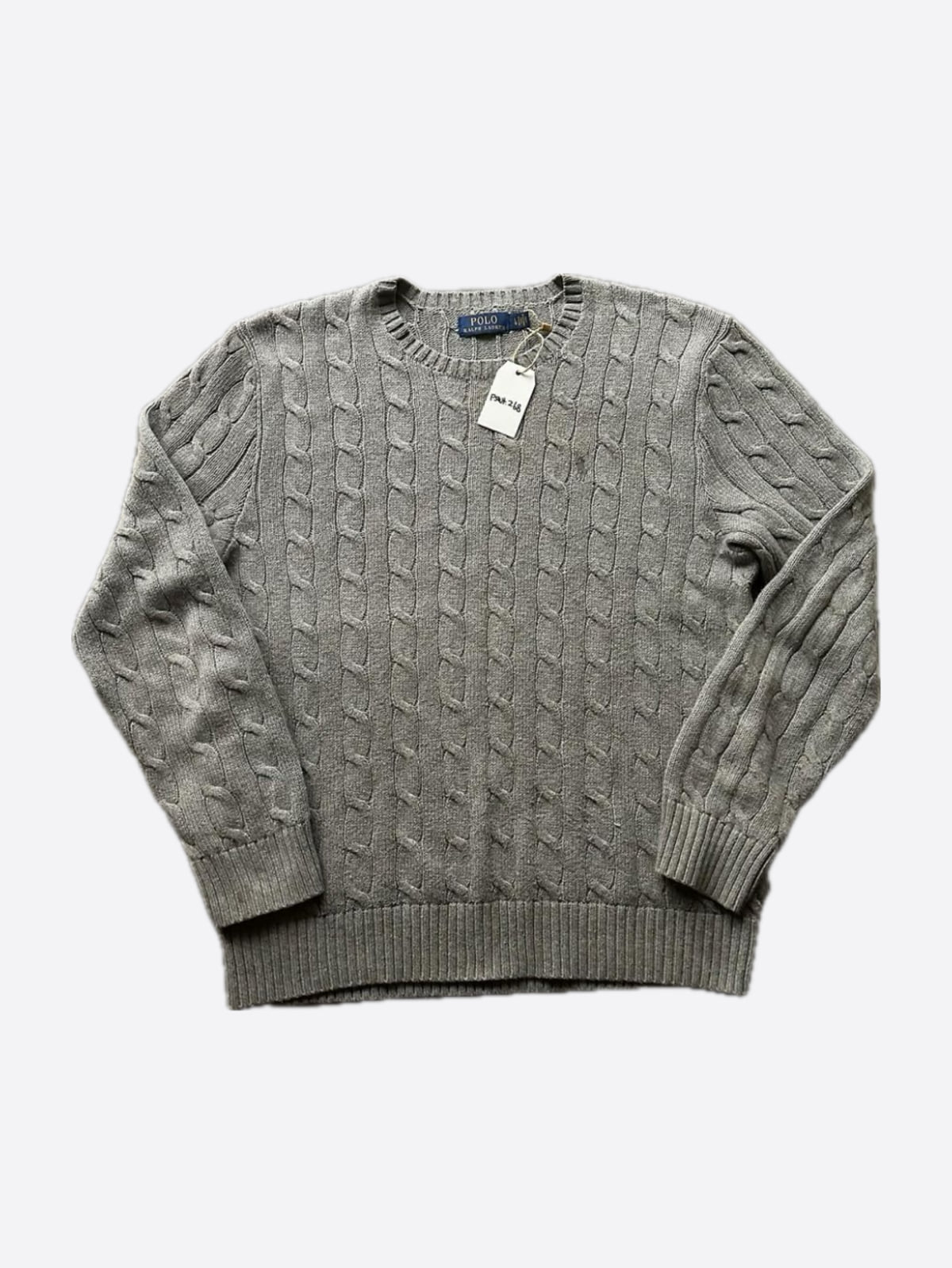 Polo Ralph Lauren Grey Cotton Cable Sweater (L size) - With Homie 위드호미