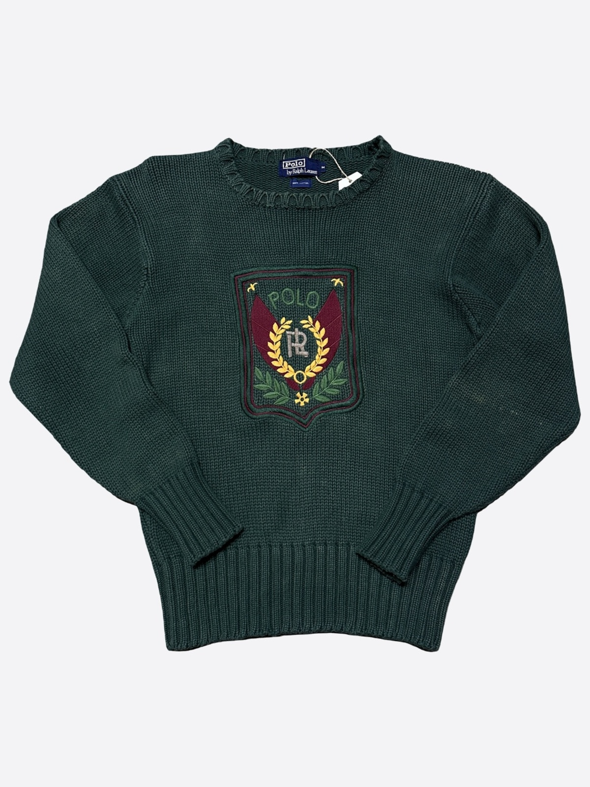 80s Crest Shield Embroidered Sweater (95size) - With Homie 위드호미