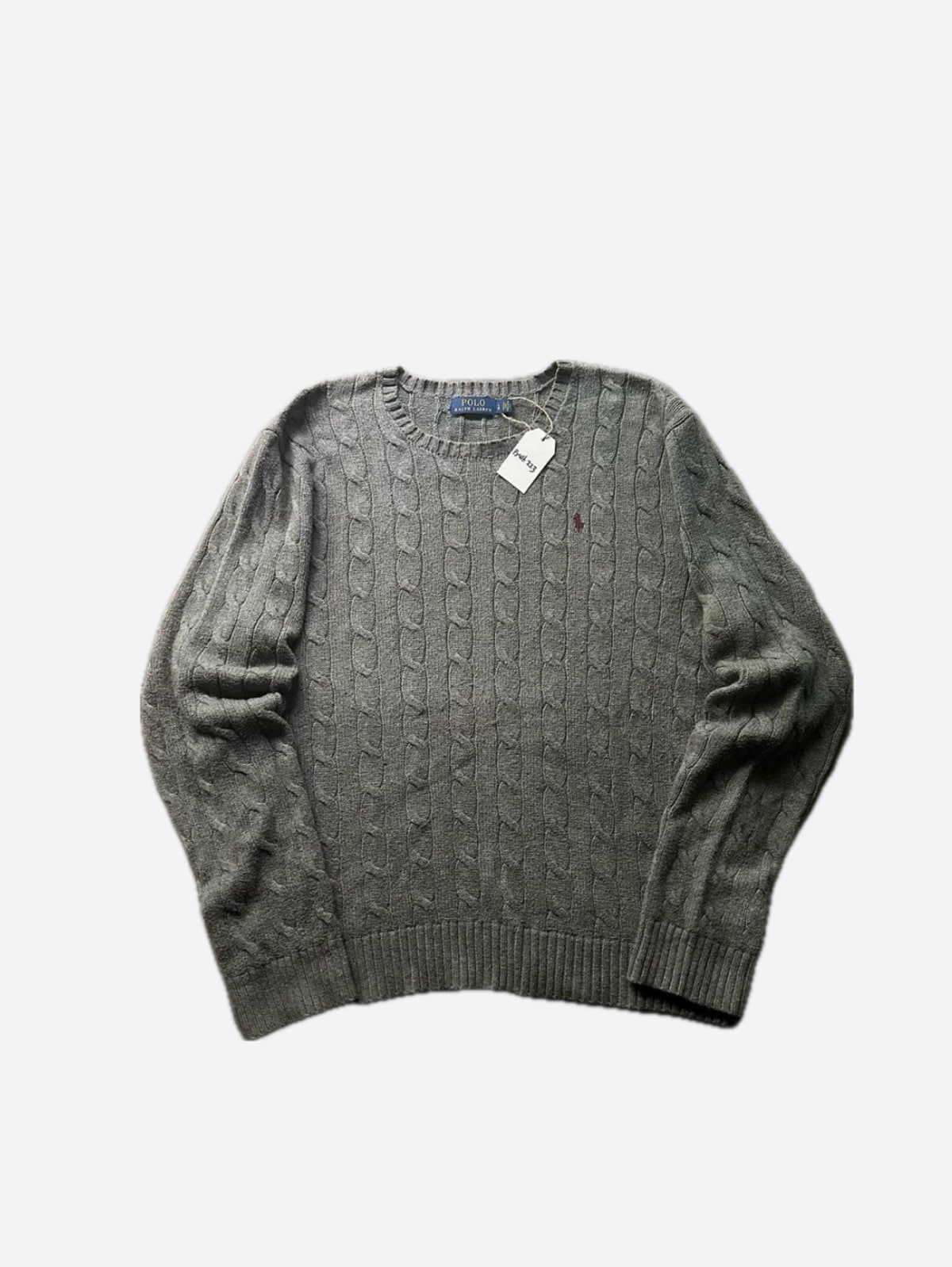 Polo Ralph Lauren Dark Grey Cotton Cable Sweater (XL size) - With Homie 위드호미