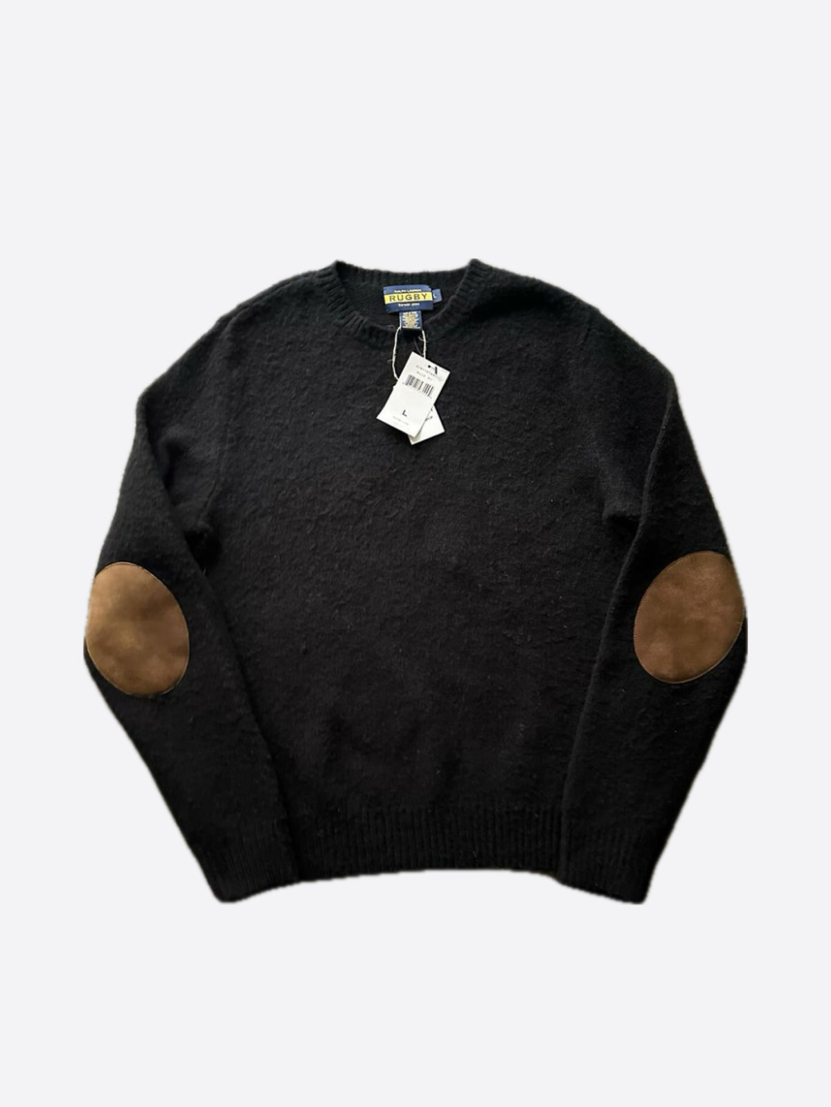 Rugby Ralph Lauren Black Elbow Patch Shaggy Dog Sweater (95size) - With Homie 위드호미
