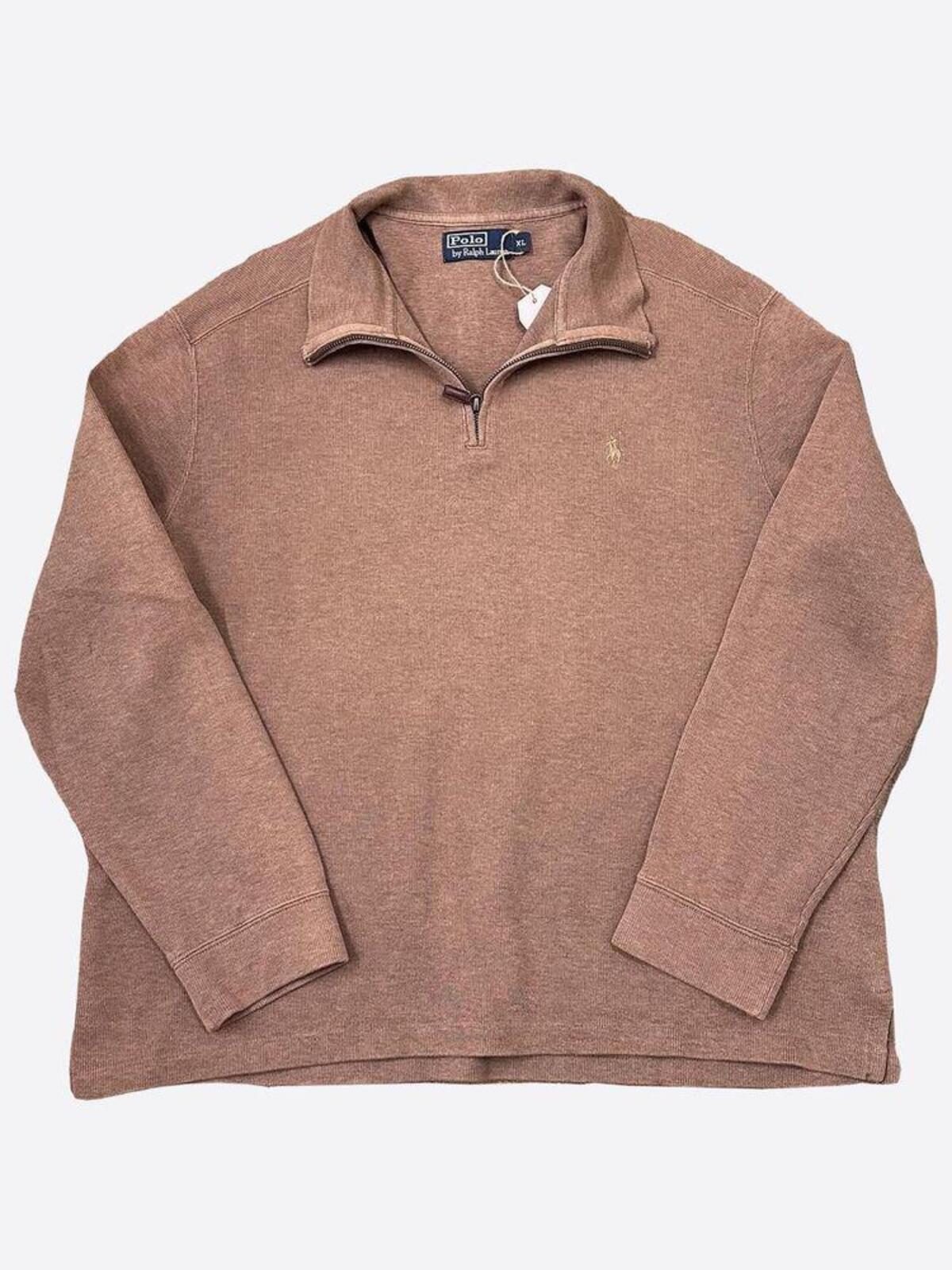 Light Brown Quarter Zip Sweater - With Homie 위드호미